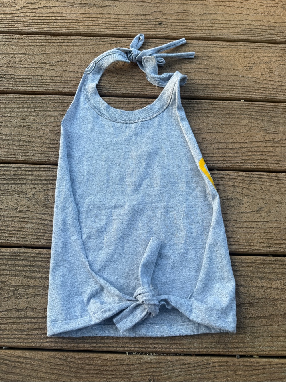 California Berkeley Halter Tank Top - Heather Gray - Picture 2 of 2